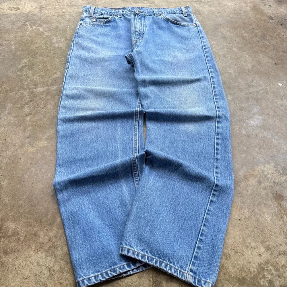 Vintage 90s Levis 505 Orange Tab Baggy Straight Leg Jeans Blue W36 L30 (g3b)